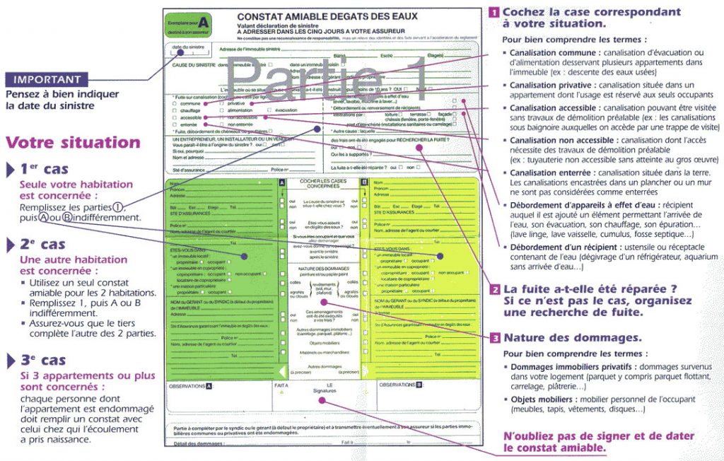 constat-amiable - Syndic de copropriétés S.D.C